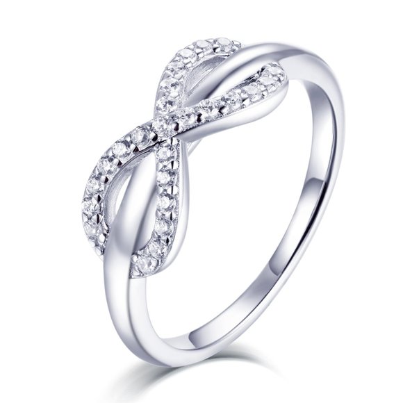 925 silver ring with cz stone, silver jewelry for women, size 6-9 - Picture 1 of 9